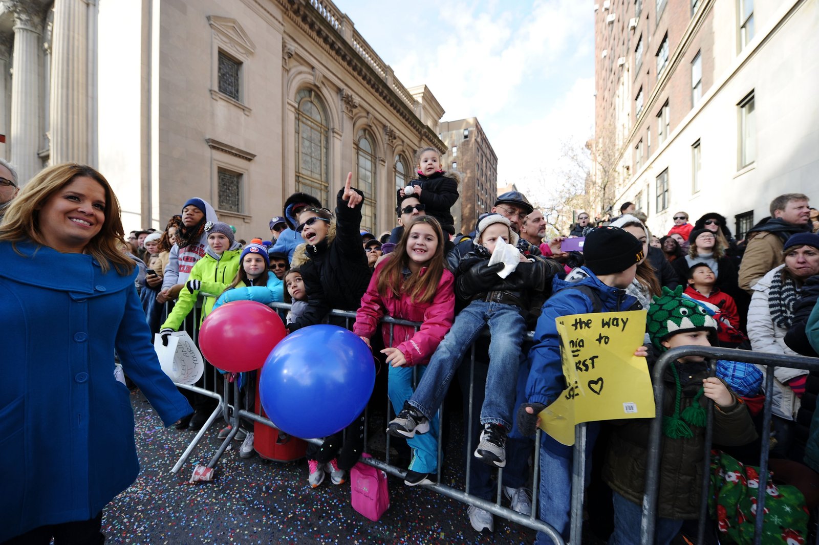 NEW YORK, NY - NOVEMBER 26: Atmosphere of Angry Birds Movie Red In Macy's Thanksgiving Day Parade on November 26, 2015 in New York City. (Photo by Ilya S. Savenok/Getty Images for Rovio)